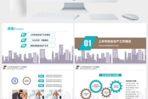 安全生产月工作总结汇报PPT模板