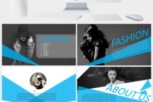 高端时尚品牌发布会模特画册PPT模板