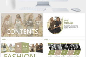 欧美大气杂志风服装品牌产品发布会PPT模板