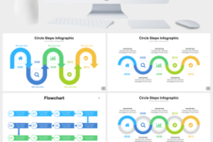 彩色流程可视化图表集