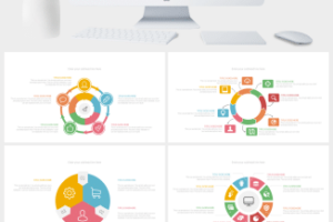 多彩动态商务通用饼状图PPT图表合集