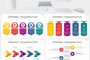 流程并列关系信息可视化PPT图表