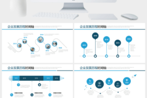 企业发展历程时间轴图表模板
