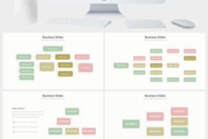 组织架构时间线信息可视化PPT图表