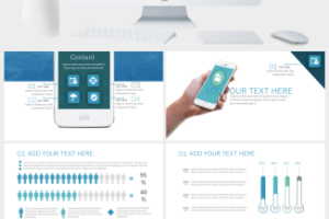 清新简约手机新品宣传介绍PPT模板