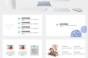 日系小清新工作总结会议报告通用PPT模板