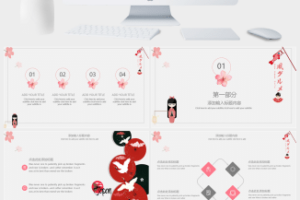 日系小清新企业宣传工作汇报通用PPT模板