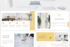 小清新欧美大气杂志风工作汇报PPT模板