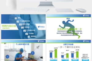20XX个人述职竞聘中国电信述职报告PPT模板