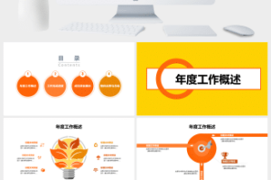 创意暖色个人内部岗位竞聘ppt模板