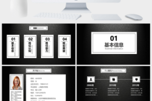 黑色简约岗位竞聘PPT模板