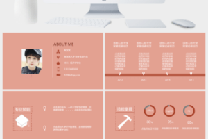简洁大学生求职简历PPT模板2