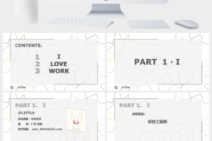 项目工程师个人简历PPT模板