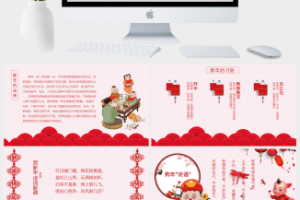 红色喜庆新年快乐PPT模板