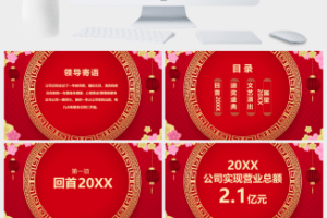 喜迎元旦新年快乐PPT模板 (3)