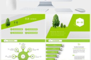 卡通315植树节PPT模板 (2)