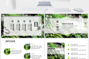 中国风清明节PPT模板2