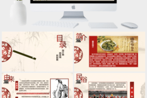 端午节由来民俗介绍PPT模板