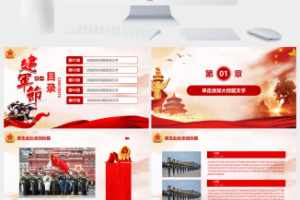 庆祝八一建军节PPT模板