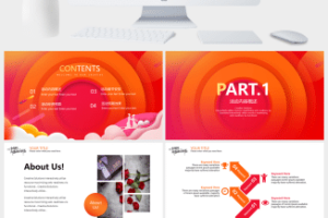 中国传统情人节缘定七夕PPT模板 (3)