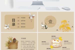 关爱老人重阳节PPT模板 (2)